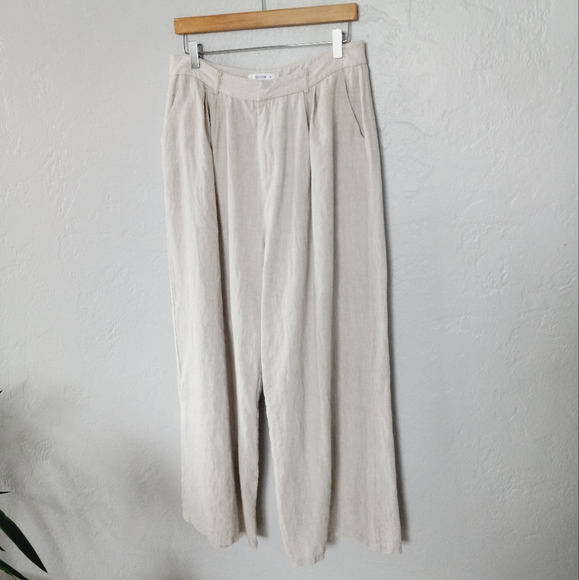 Dissh Norah Linen Wide Leg Pant In Natural - Picture 16 of 16